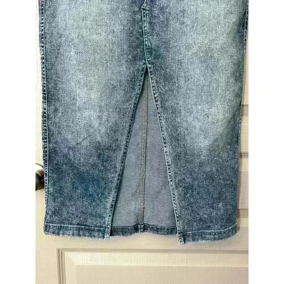 Sam Edelman KORI HIGH RISE MIDI SKIRT Size 28. Jean Skirt, Fall, Split Front, - Picture 5 of 15